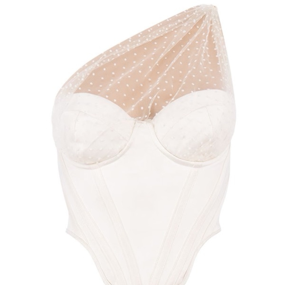 Rare House of CB Kim Ivory Corset Top Size S